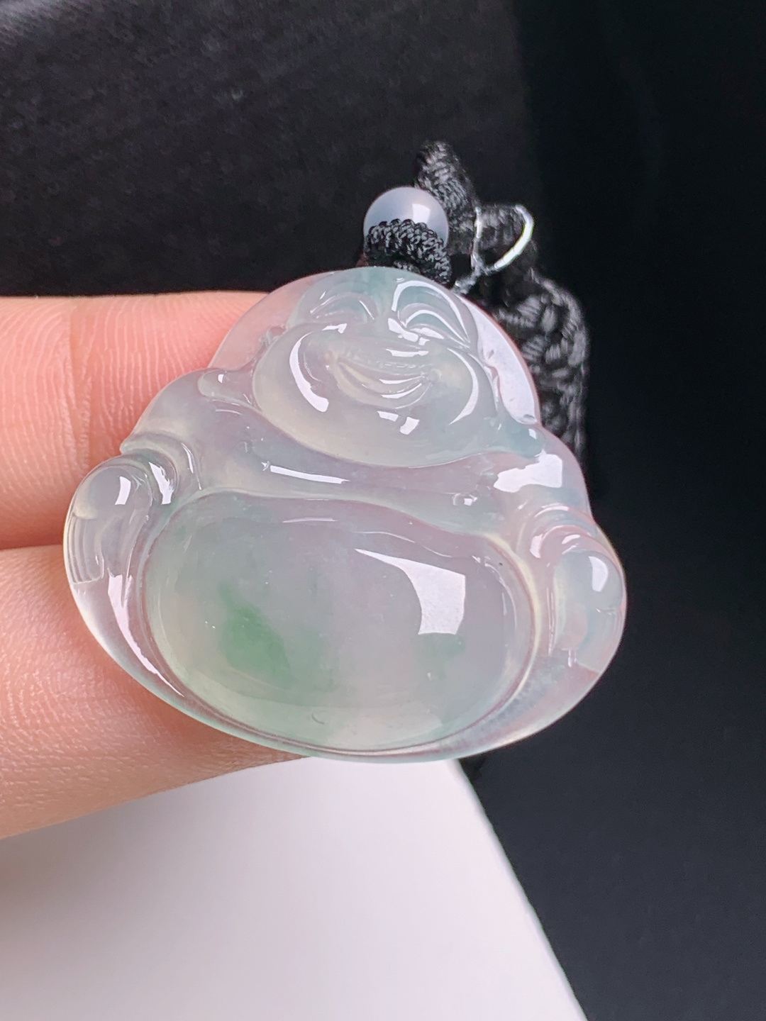冰种飘绿佛公，清透水灵，体态饱满，福气满满