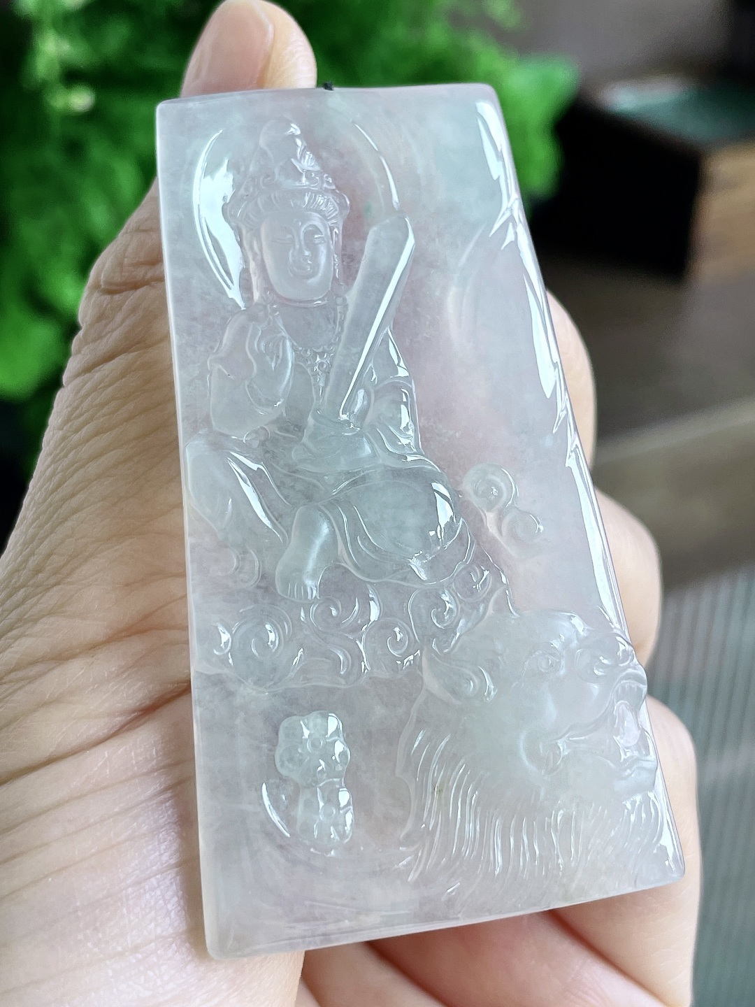 糯冰文殊菩萨牌吊坠,性比高