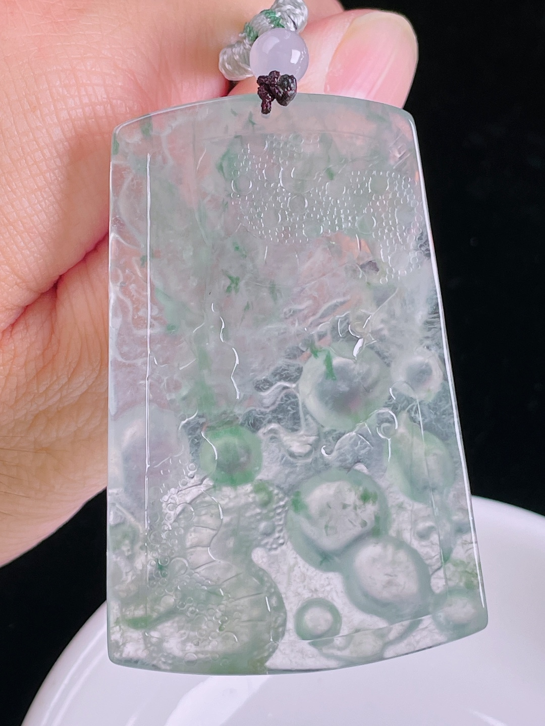 ️高冰龙牌，老种起光，细底通透，尺寸：60/39.6/5.6mm0829