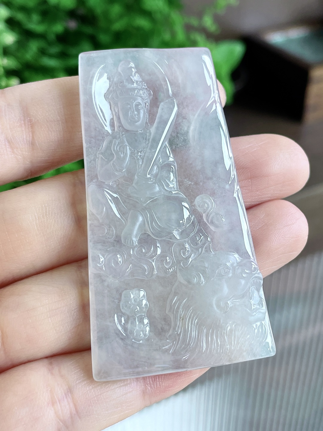 糯冰文殊菩萨牌吊坠,性比高