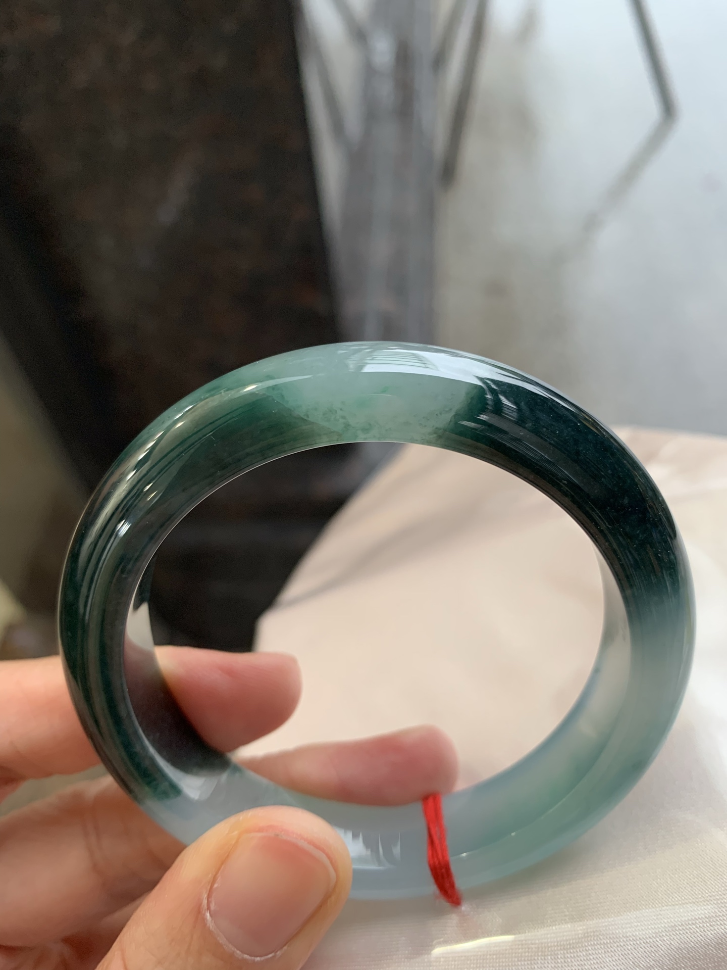 正圈冰飘花 表皮微瑕微扣 冰润
