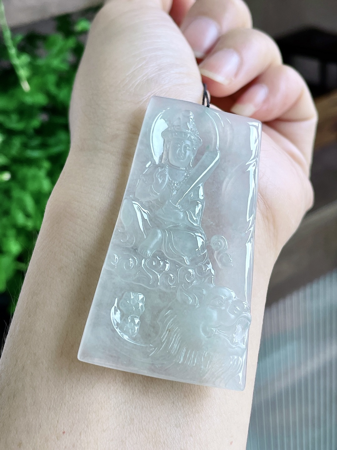 糯冰文殊菩萨牌吊坠,性比高