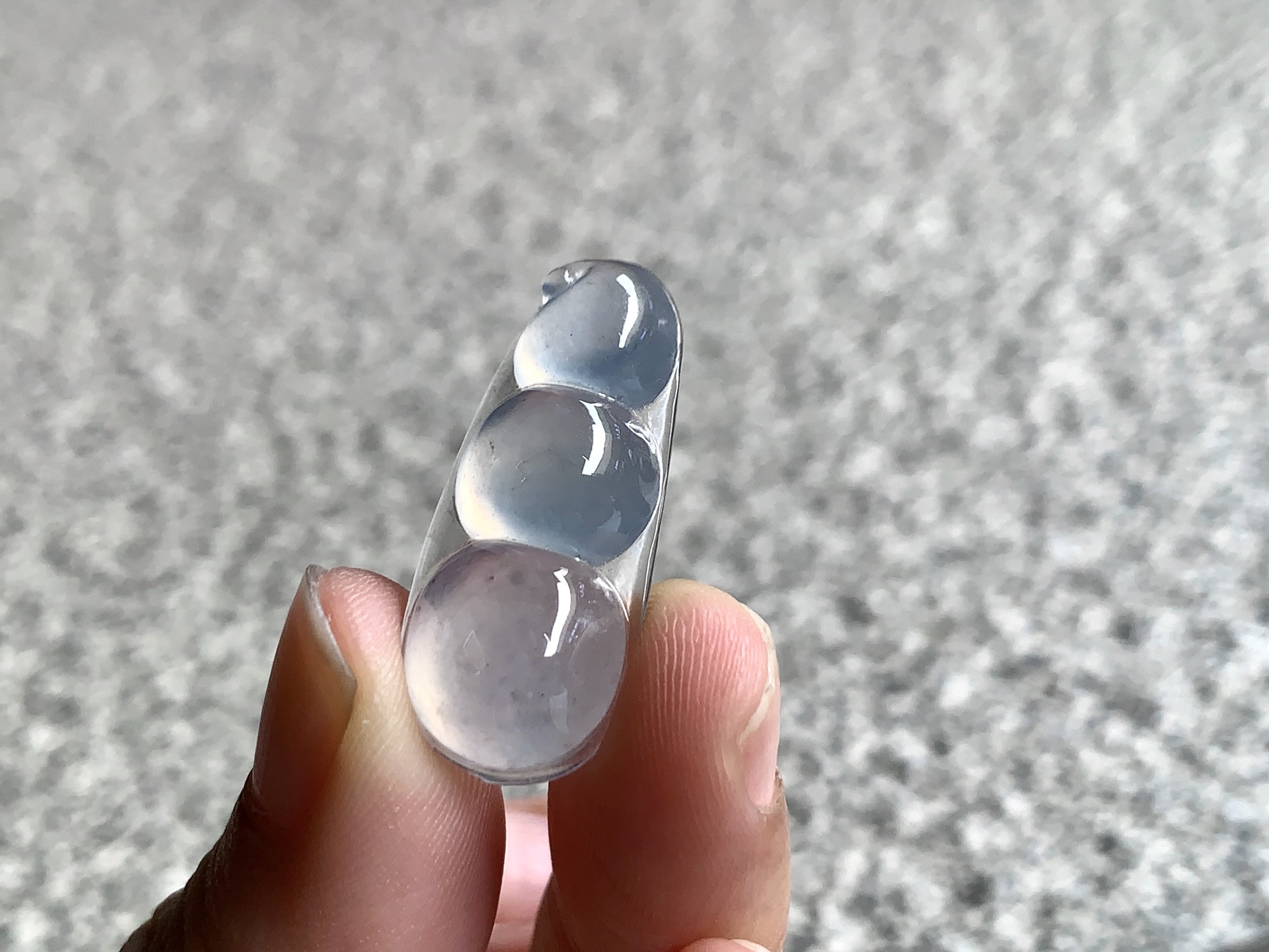 冰种福豆，尺寸：28.3×12×5.4
