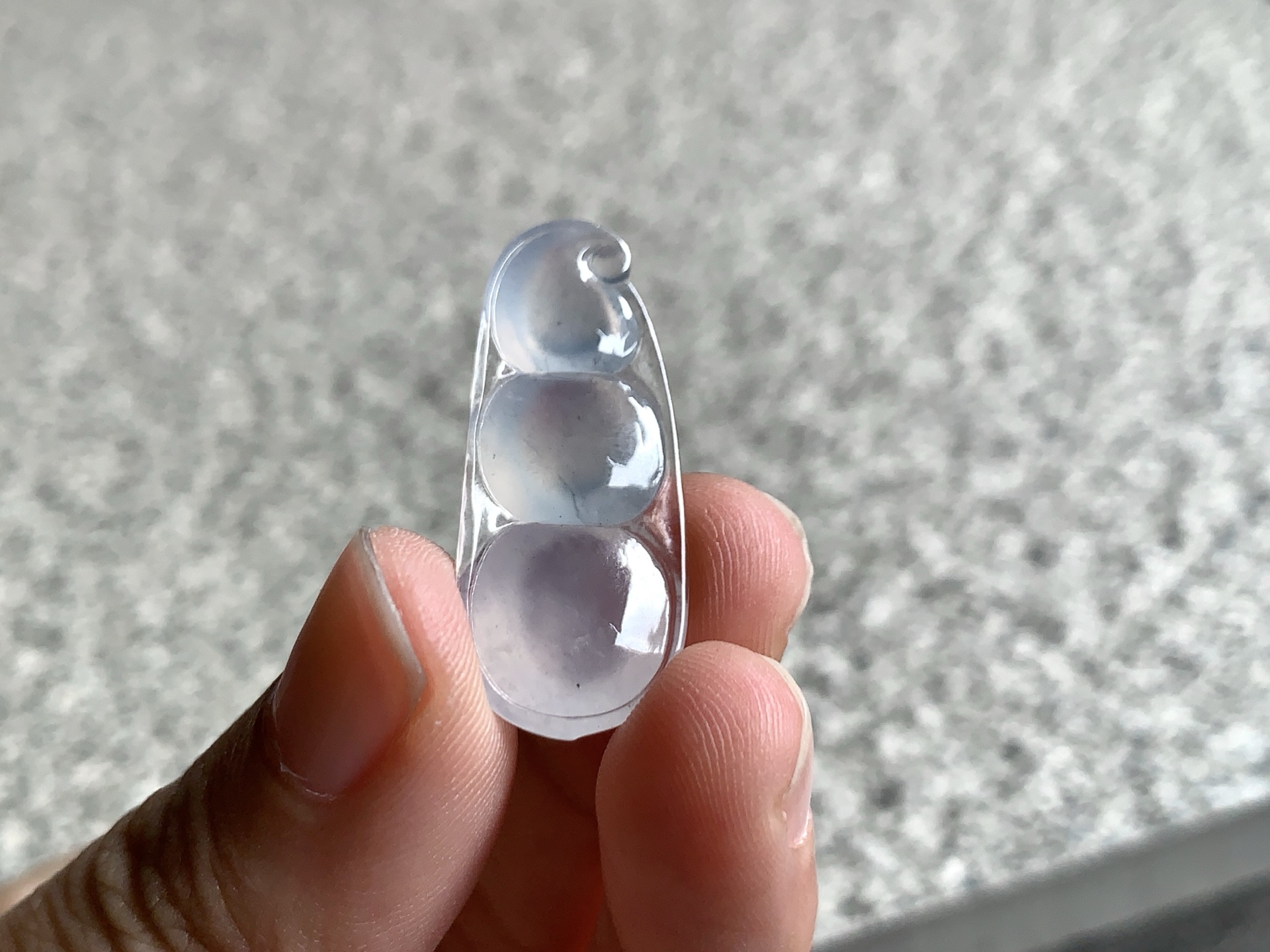 冰种福豆，尺寸：28.3×12×5.4