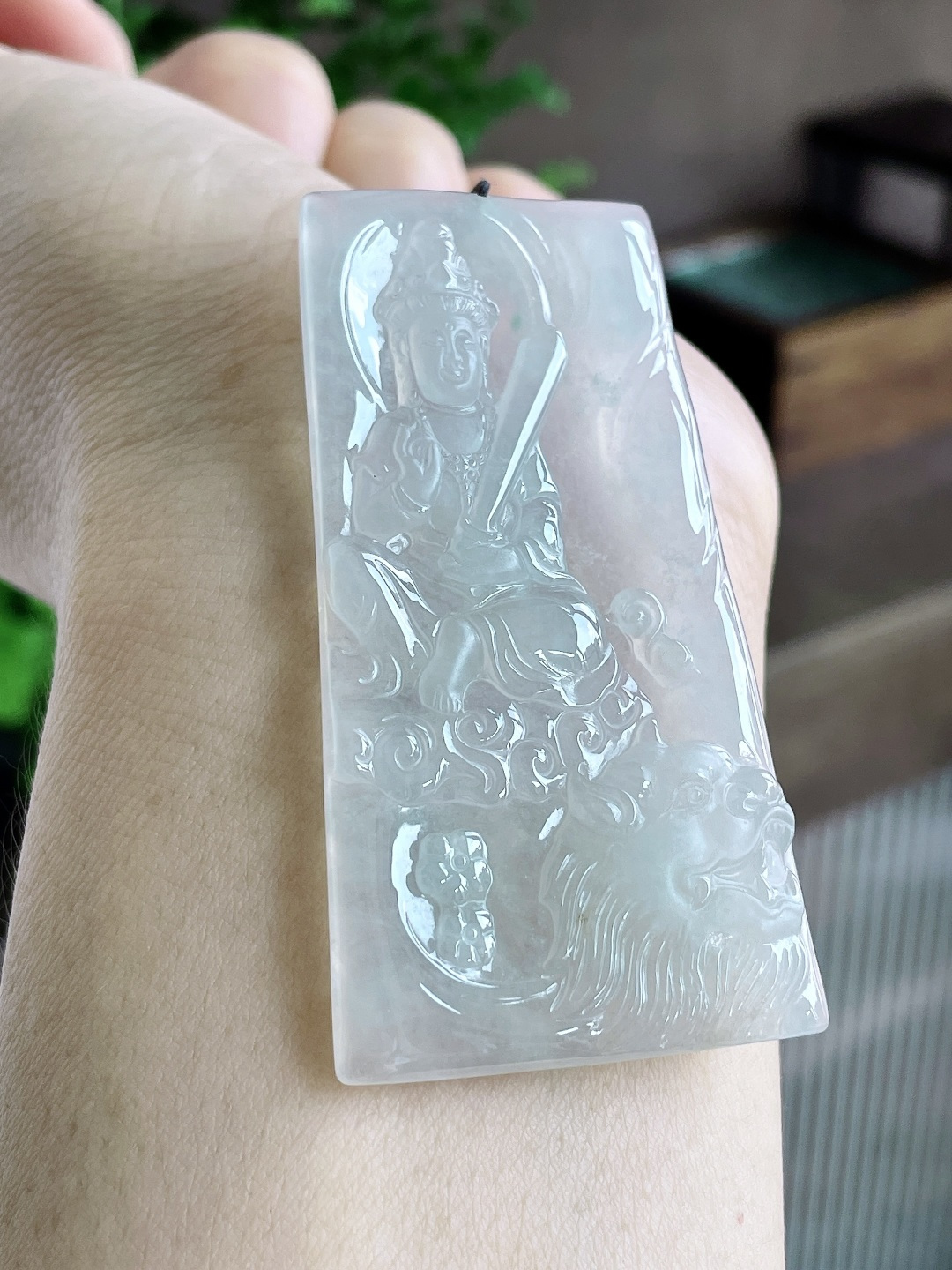 糯冰文殊菩萨牌吊坠,性比高