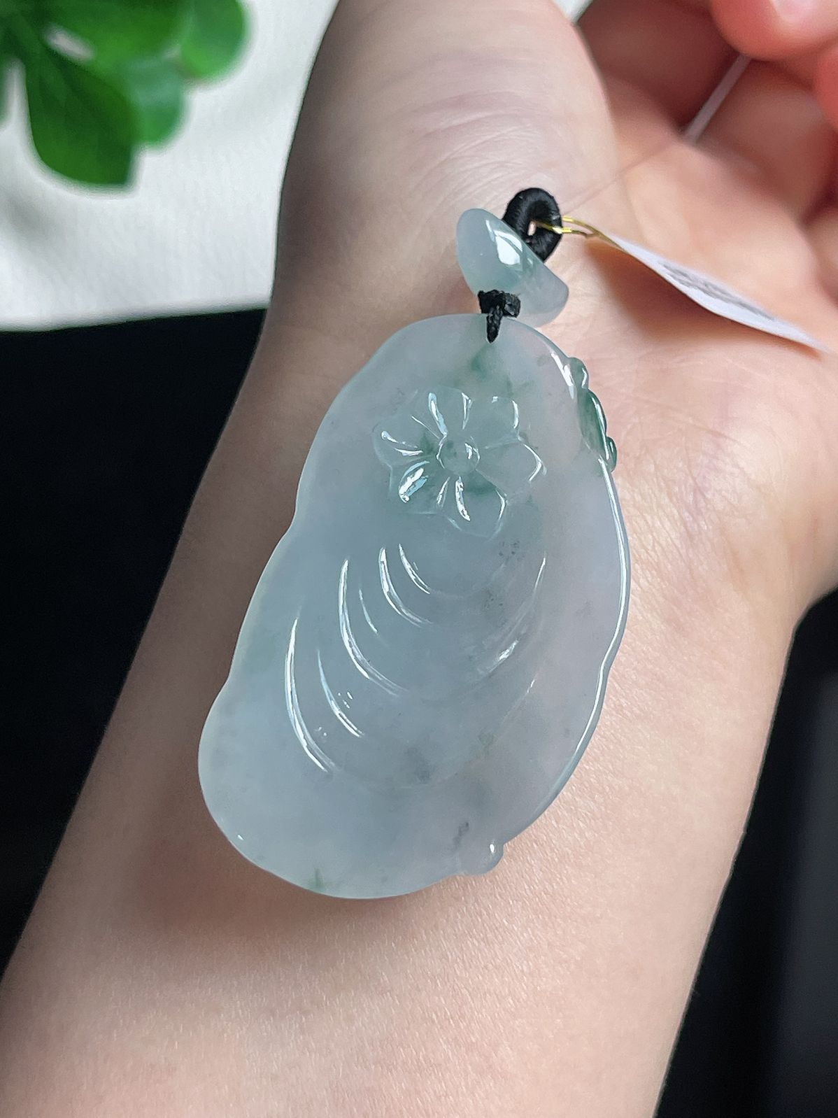 翡翠冰糯种财神挂件