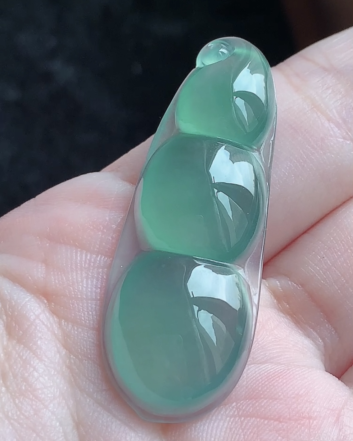 秒杀，冰蓝水福豆
尺寸42.3*15.8*5.6mm