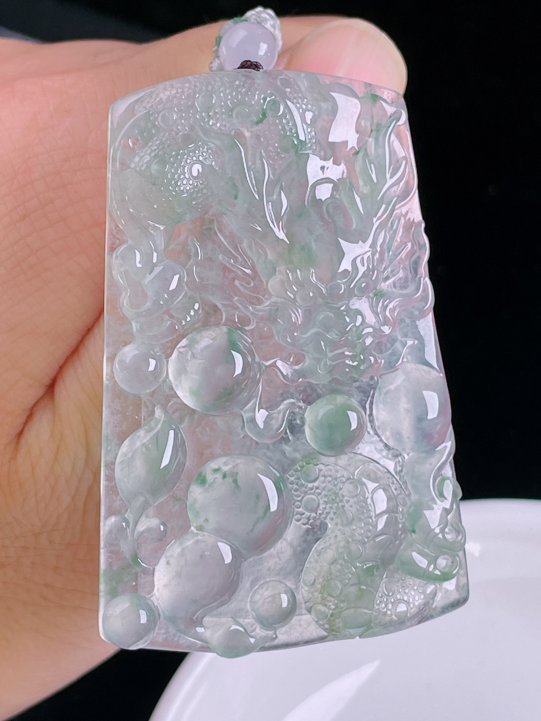 ️高冰龙牌，老种起光，细底通透，尺寸：60/39.6/5.6mm0829
