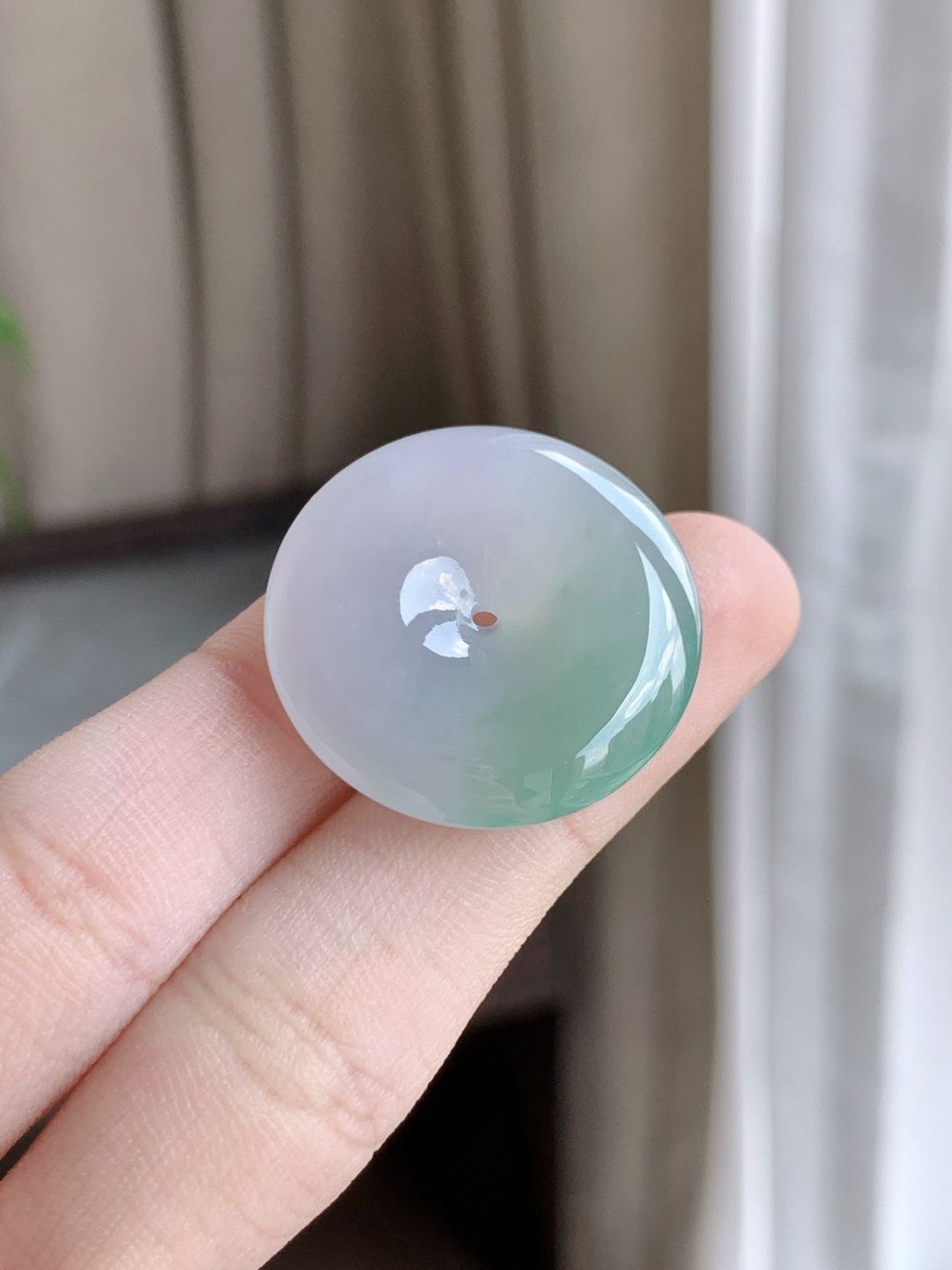 冰晴水平安扣吊坠,缅料,无裂,性比高,尺寸27-6,重量9.7克