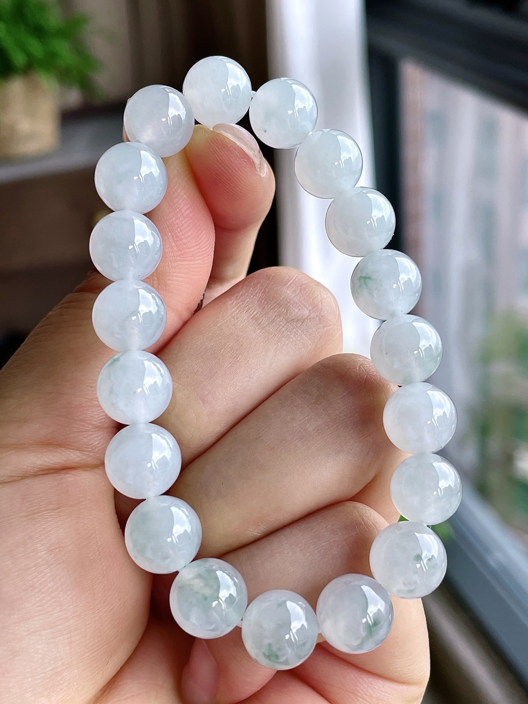 珠子冰飘花手串圆珠珠子手串,性比高
