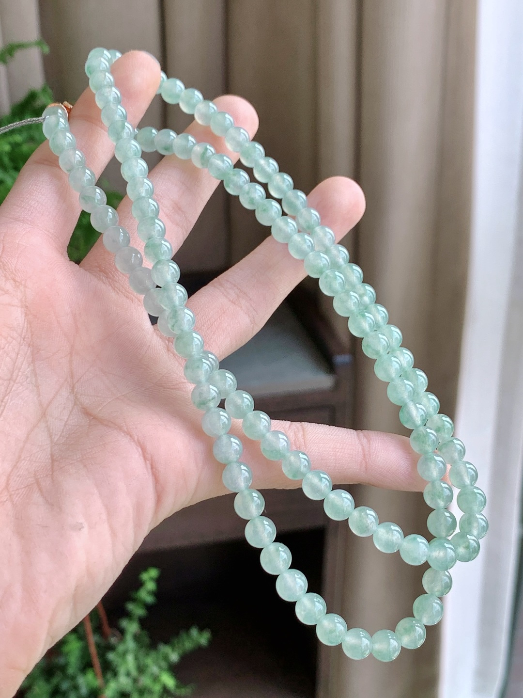 珠子冰晴水珠链圆珠子珠链,说明性比高,尺寸5.8mm，33cm,重量42.6克