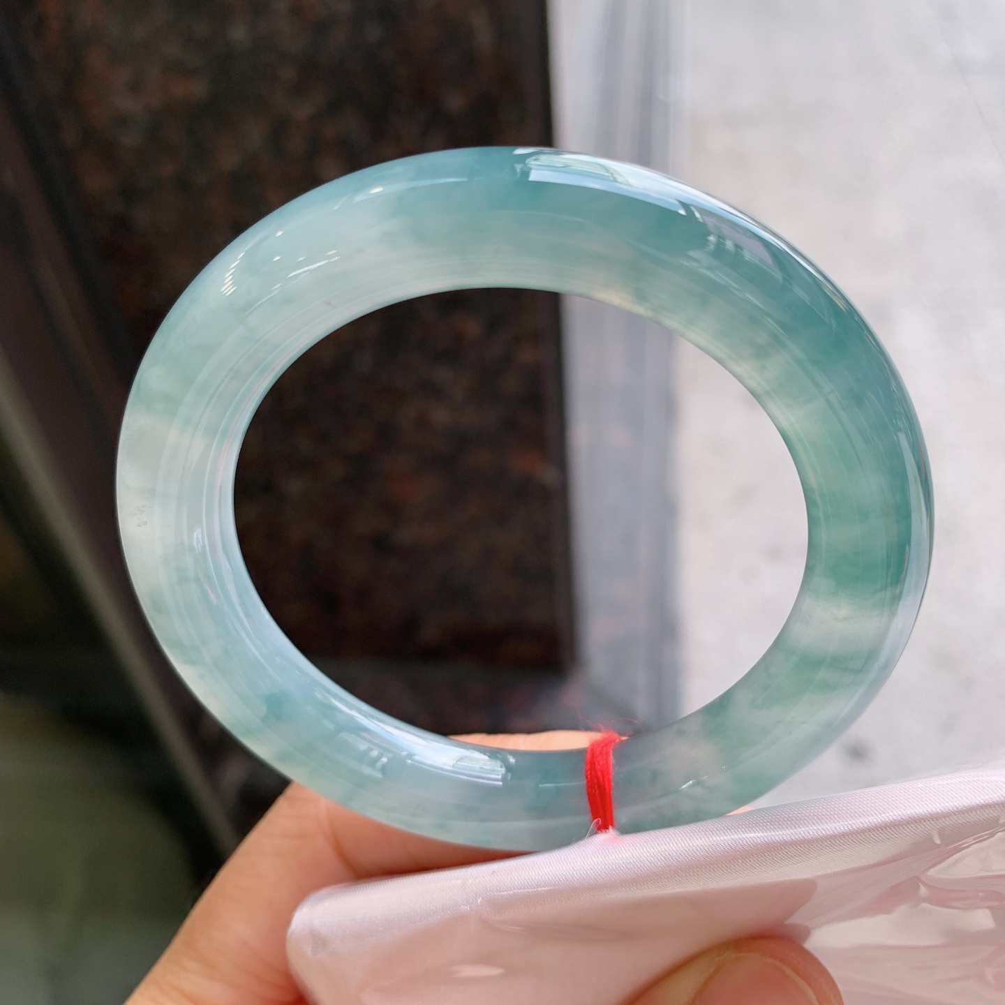 圆条冰蓝水飘花，无裂，冰润
