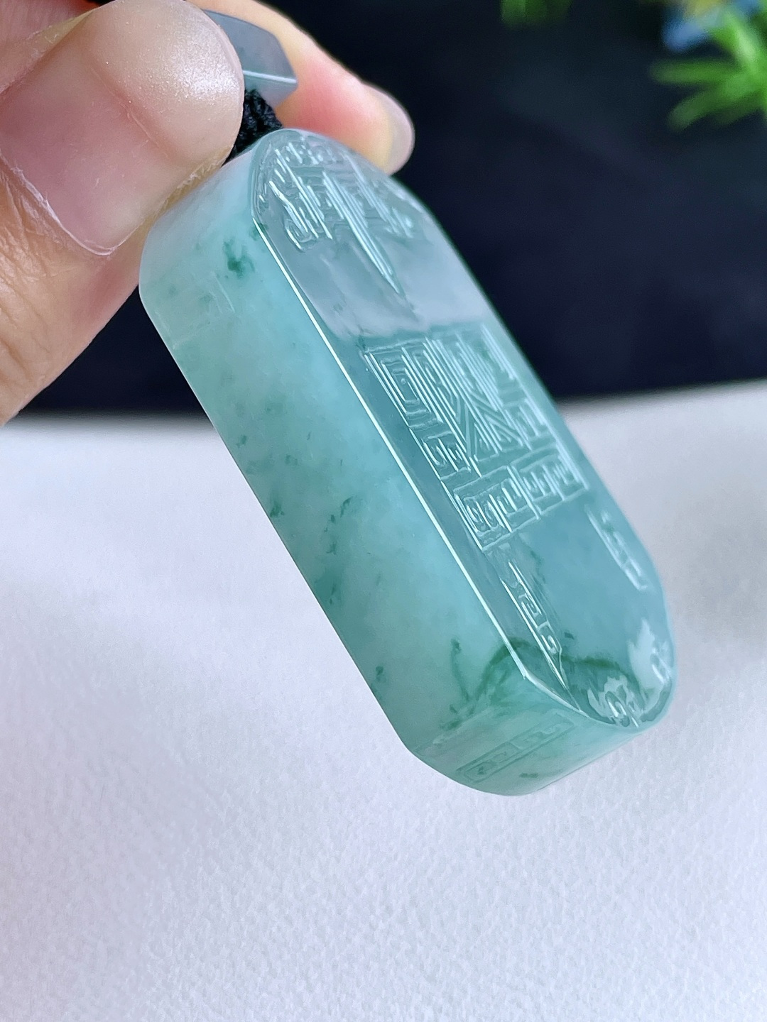 冰飘花仿古牌吊坠,说明,厚装,尺寸49-37.3-9.5,重量56克