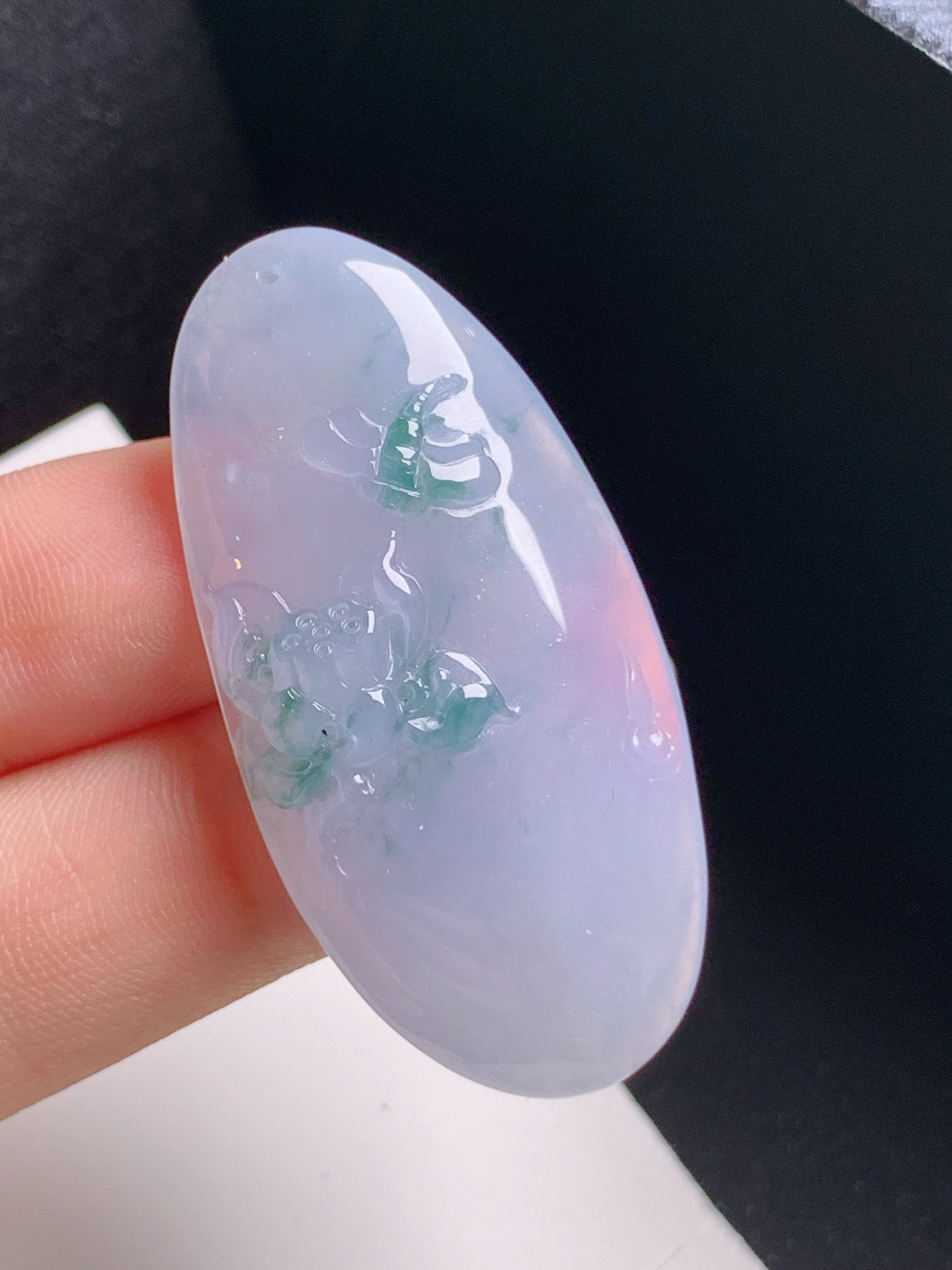 冰粉紫荷花牌，飘绿雅致，清雅温婉