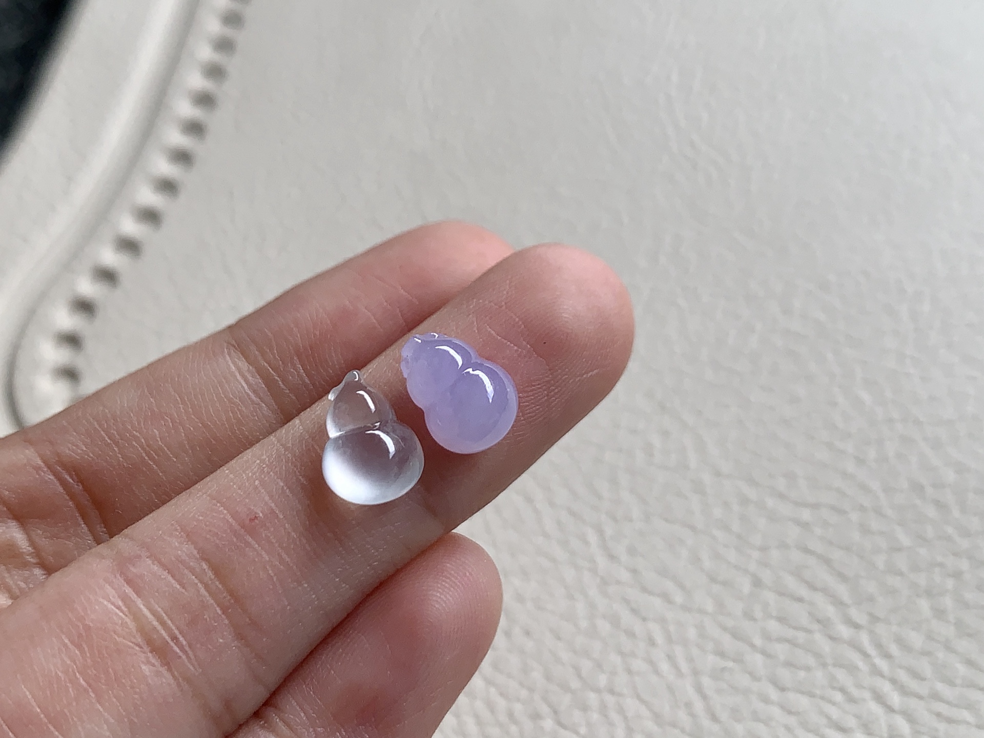️ 葫芦一对，尺寸：8.6×6.4×3.8 / 8.7×6.3×4.2