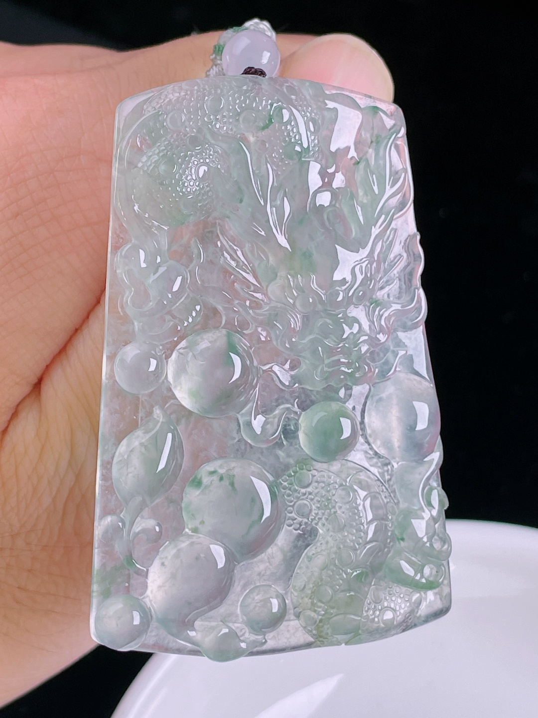 ️高冰龙牌，老种起光，细底通透，尺寸：60/39.6/5.6mm0829
