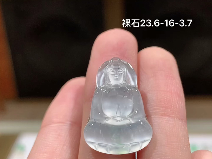 冰种观音,老坑冰透 种老水足 水润光泽,性比高,无裂,尺寸看图