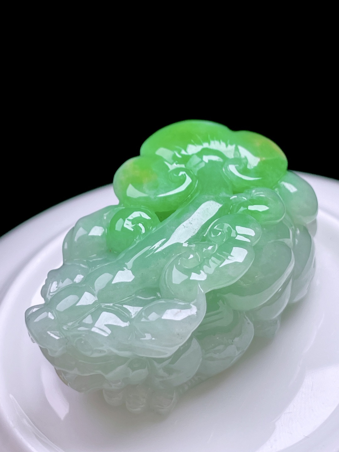 冰三彩貔貅 色泽艳丽，招财进宝 尺寸：46/27.2/19