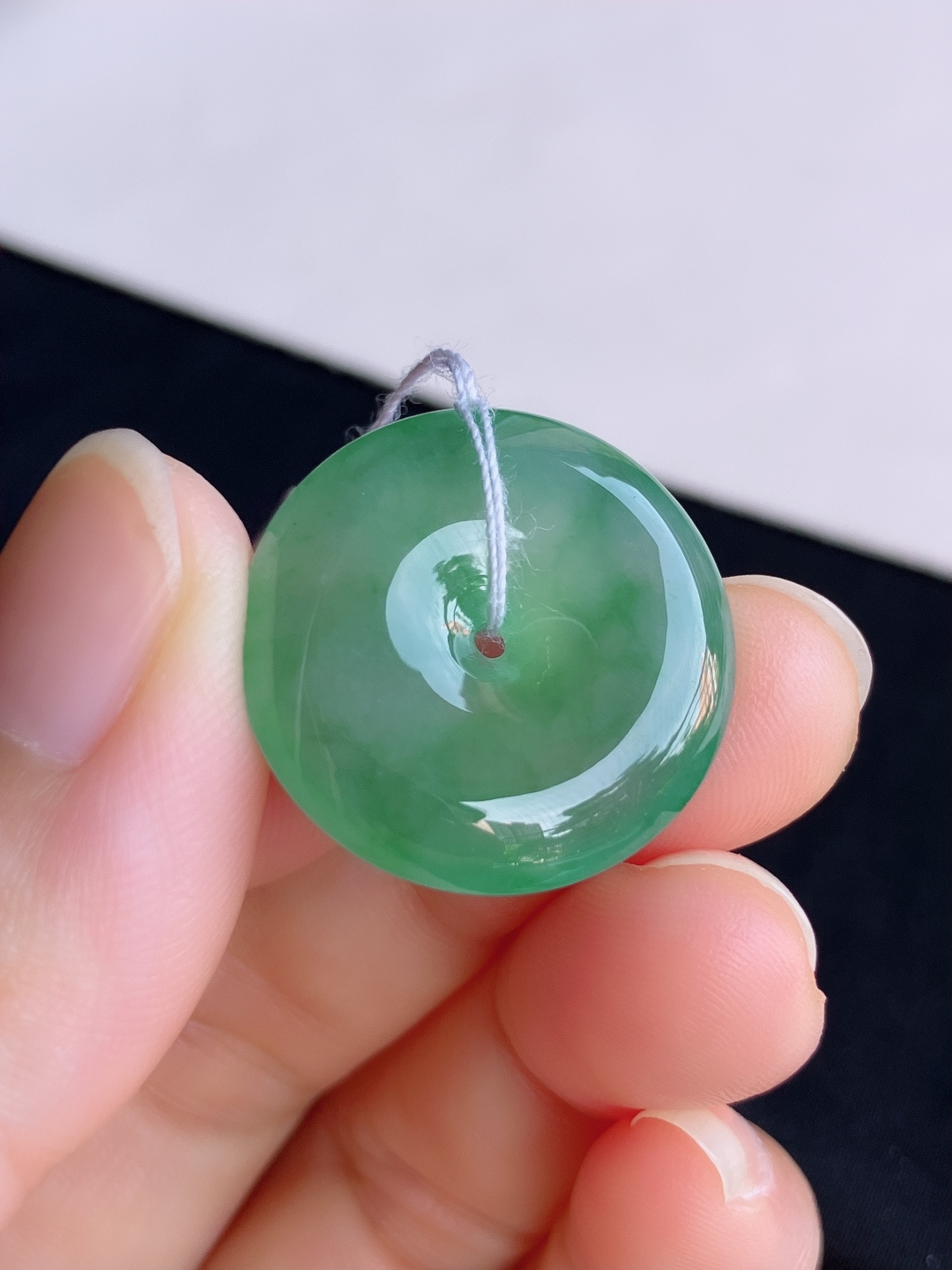 冰飘花平安扣，晶莹剔透，尺寸23/6/自然光实拍