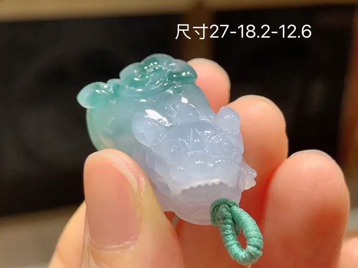 ️冰飘花貔貅,无裂,尺寸，27-18.2-12.6