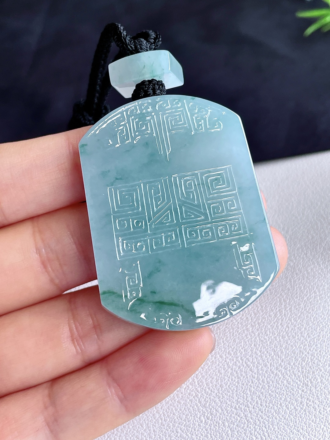 冰飘花仿古牌吊坠,说明,厚装,尺寸49-37.3-9.5,重量56克