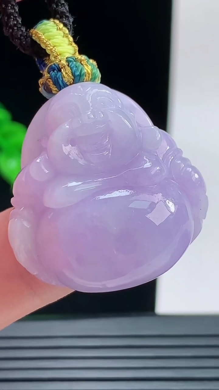 天然A货翡翠紫罗兰佛公吊坠，尺寸28-26.9-13.2重量:16.98g
9月9日