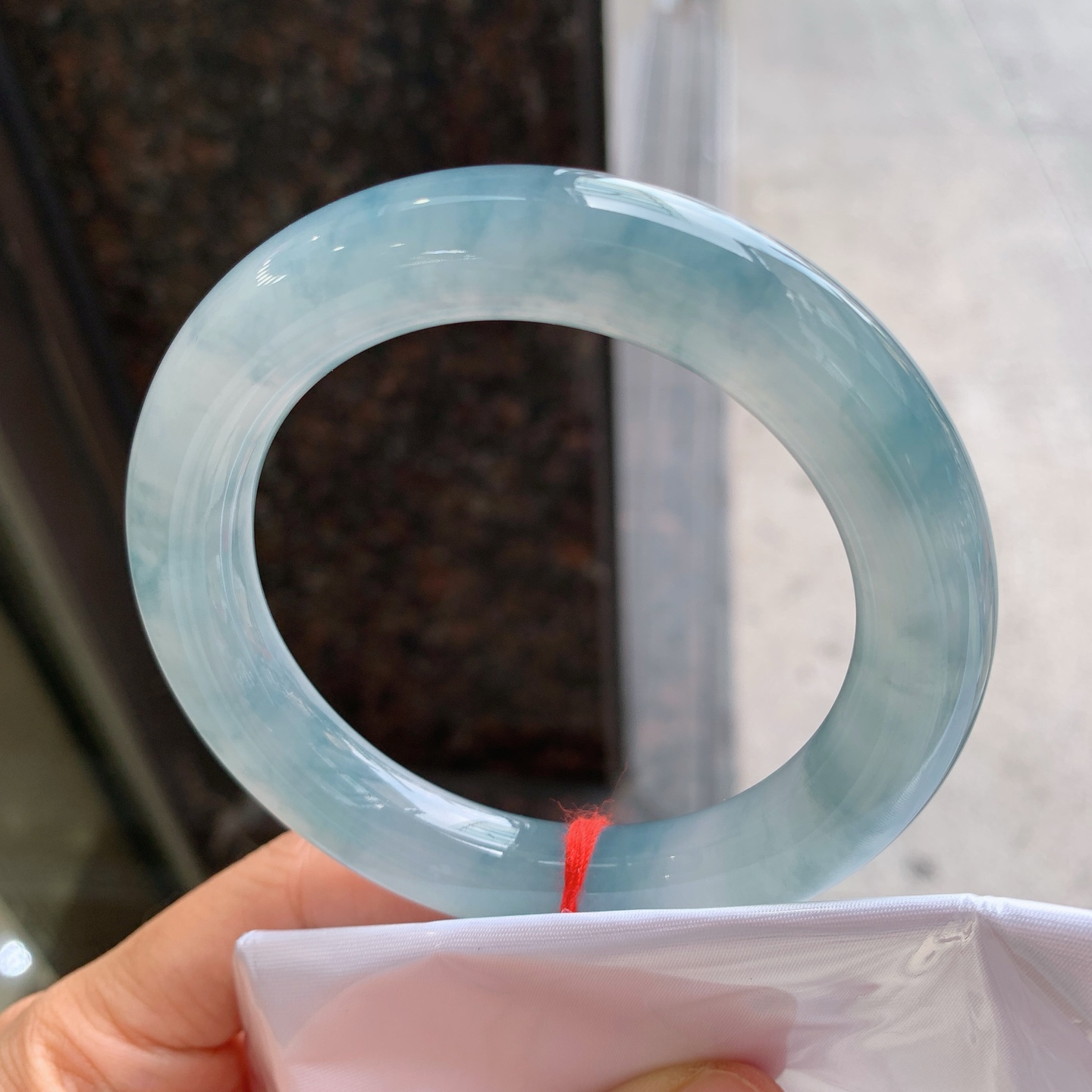 圆条冰蓝水飘花,无裂,版型好