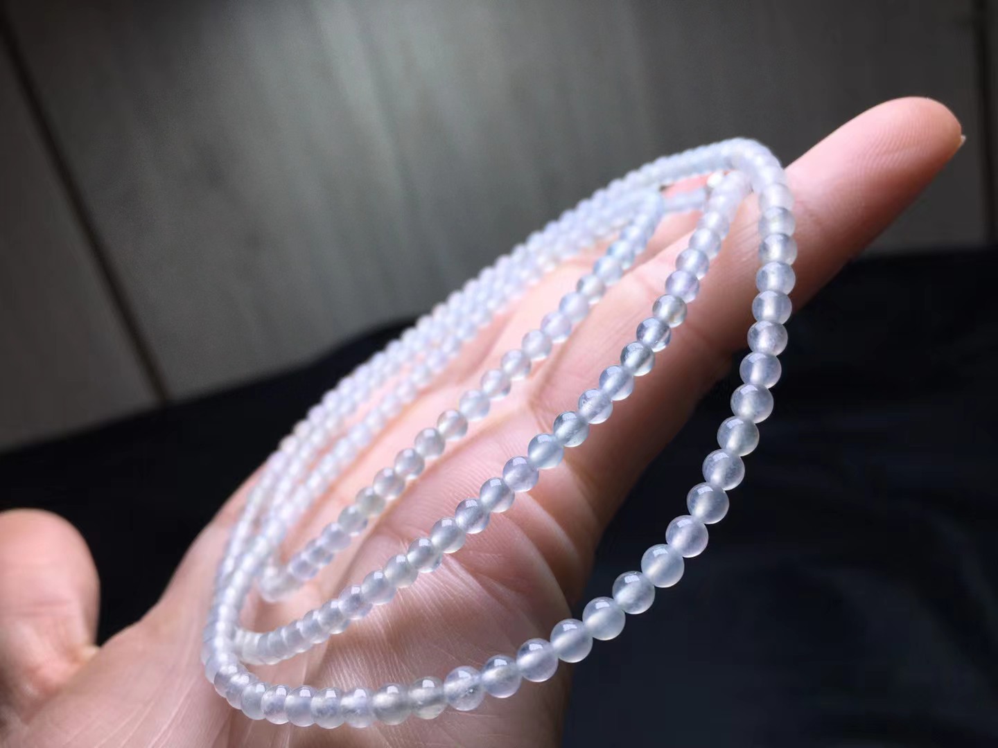 冰种小米珠，卡3.5～3.2，200颗，种好，玉质细腻，冰透水润，均匀，实物更美