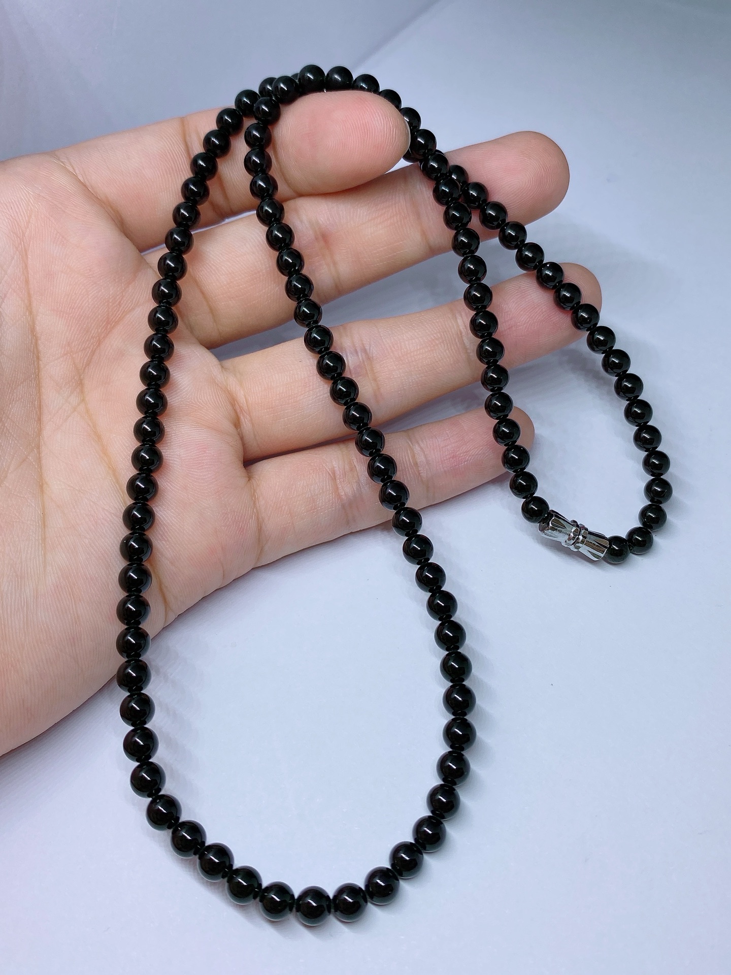 ️ 墨翠108颗珠链珠串 卡4.1-4.6mm