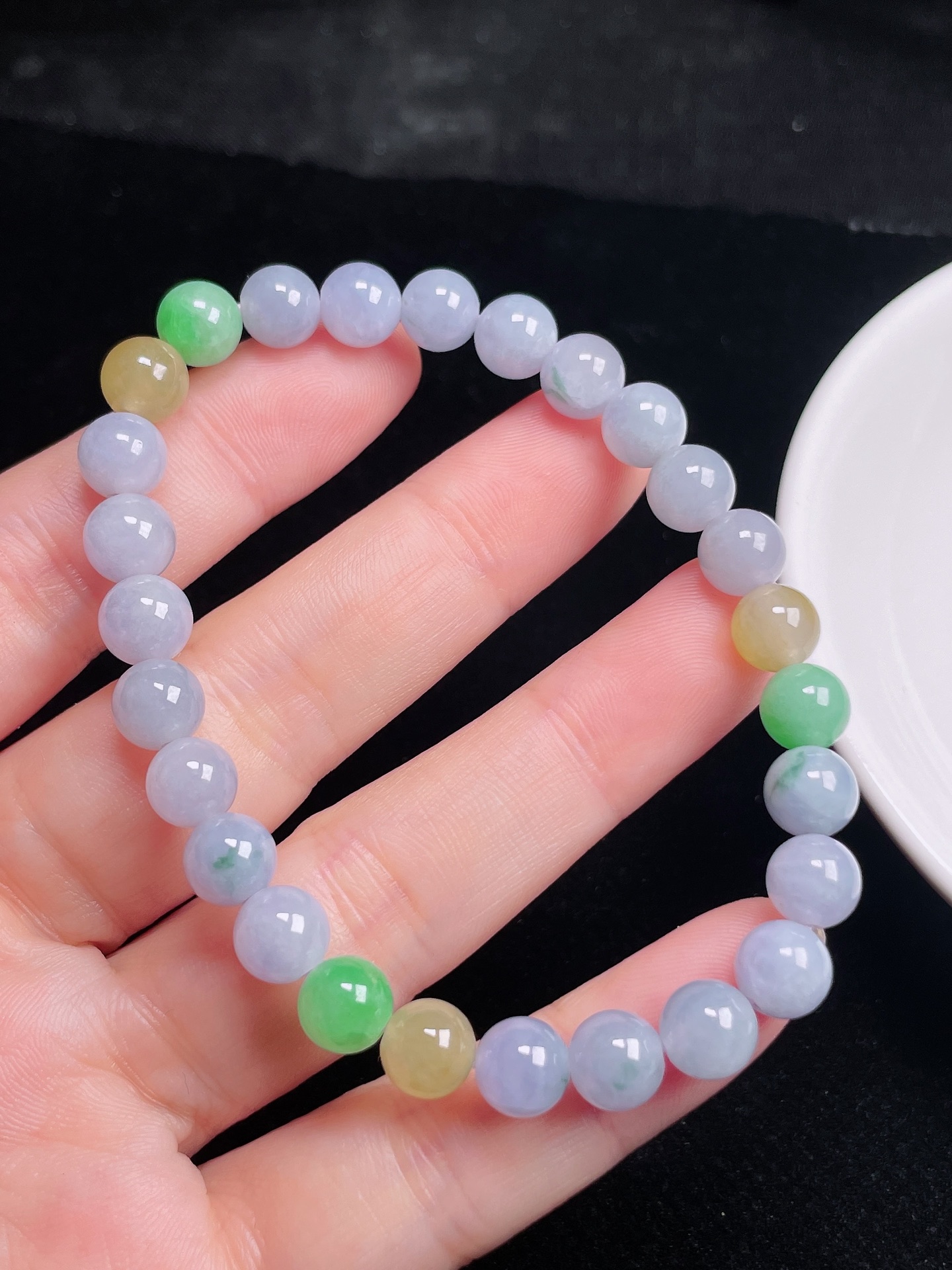 ️ 多彩圆珠手串 色彩缤纷 颗颗精选 裸石：7