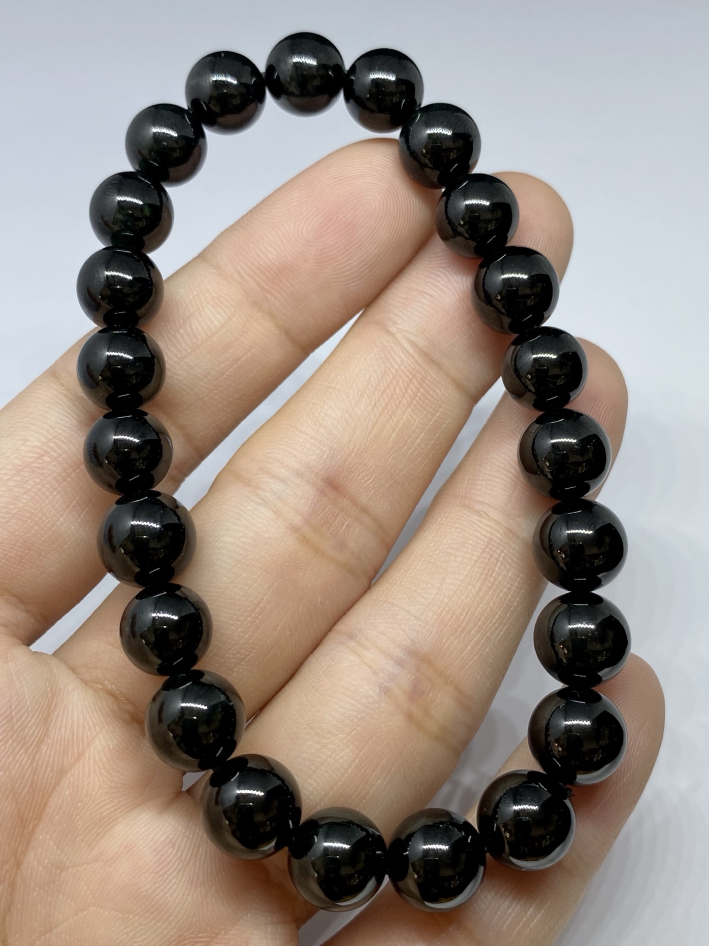 ️ 墨翠手串珠串 卡8-9mm23颗