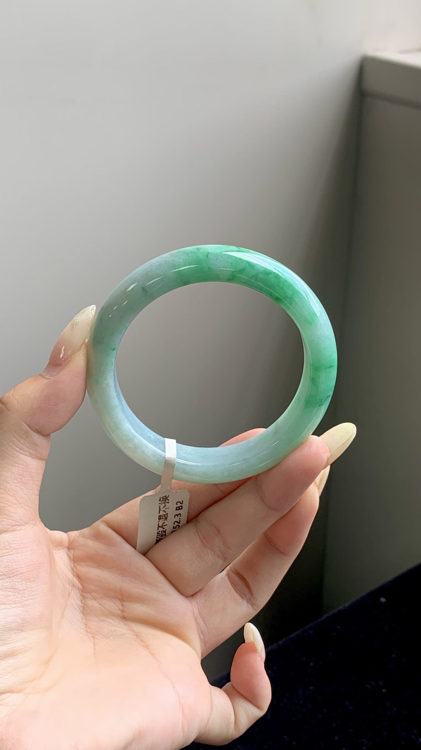 辣绿飘花正圈成品,HYY-9459,尺寸：52.5-12-8