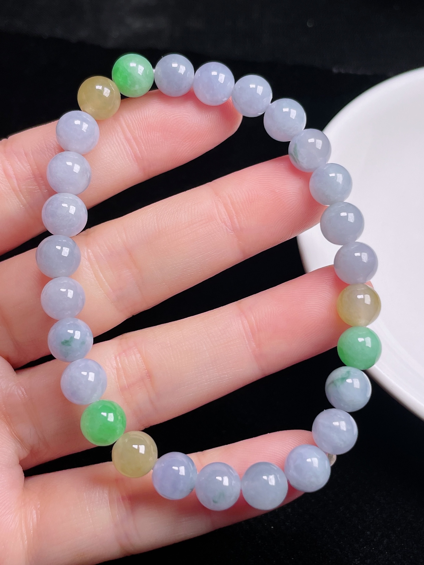 ️ 多彩圆珠手串 色彩缤纷 颗颗精选 裸石：7