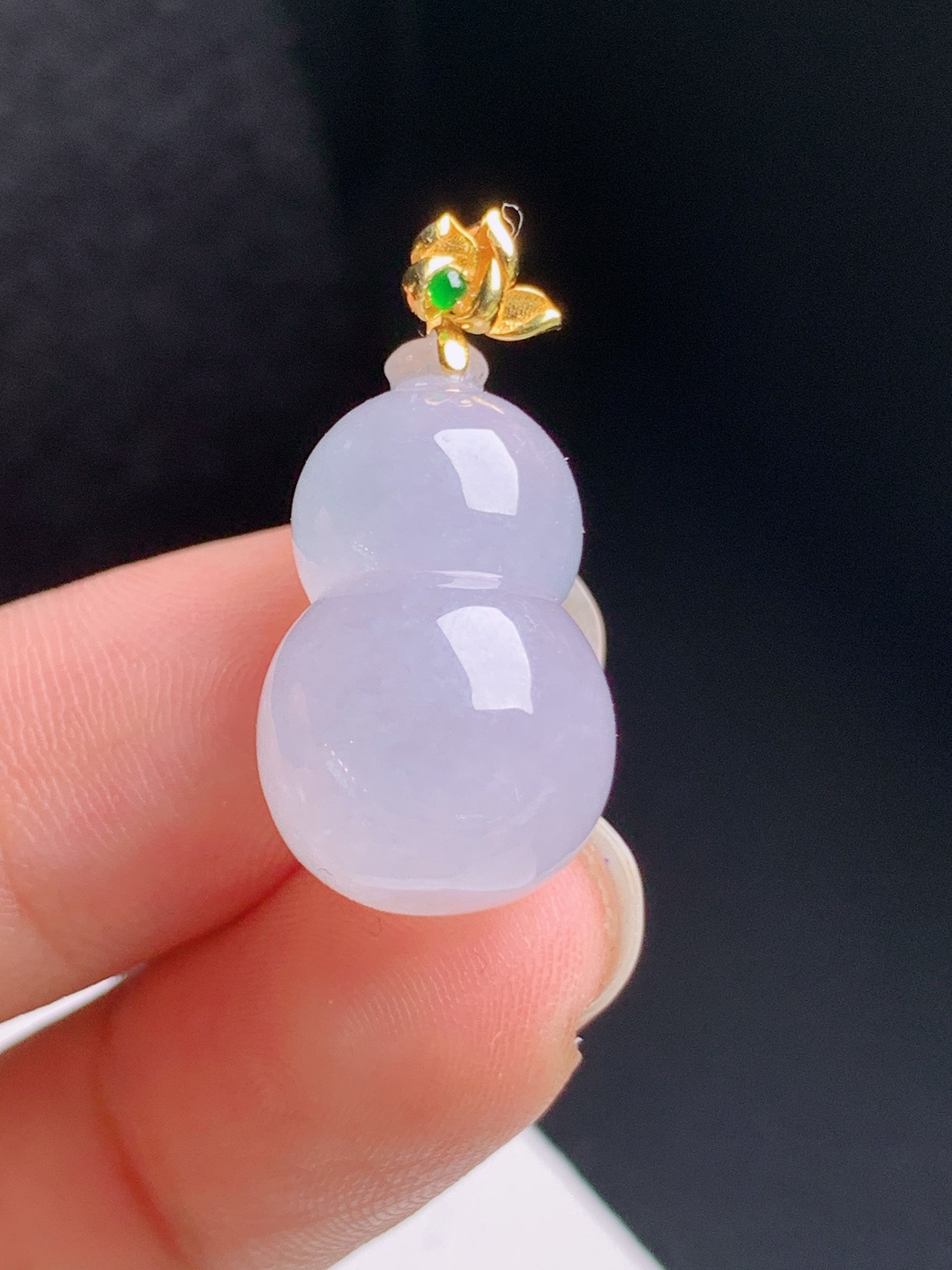 冰种葫芦吊坠，水润饱满，莹润柔和，福禄双全