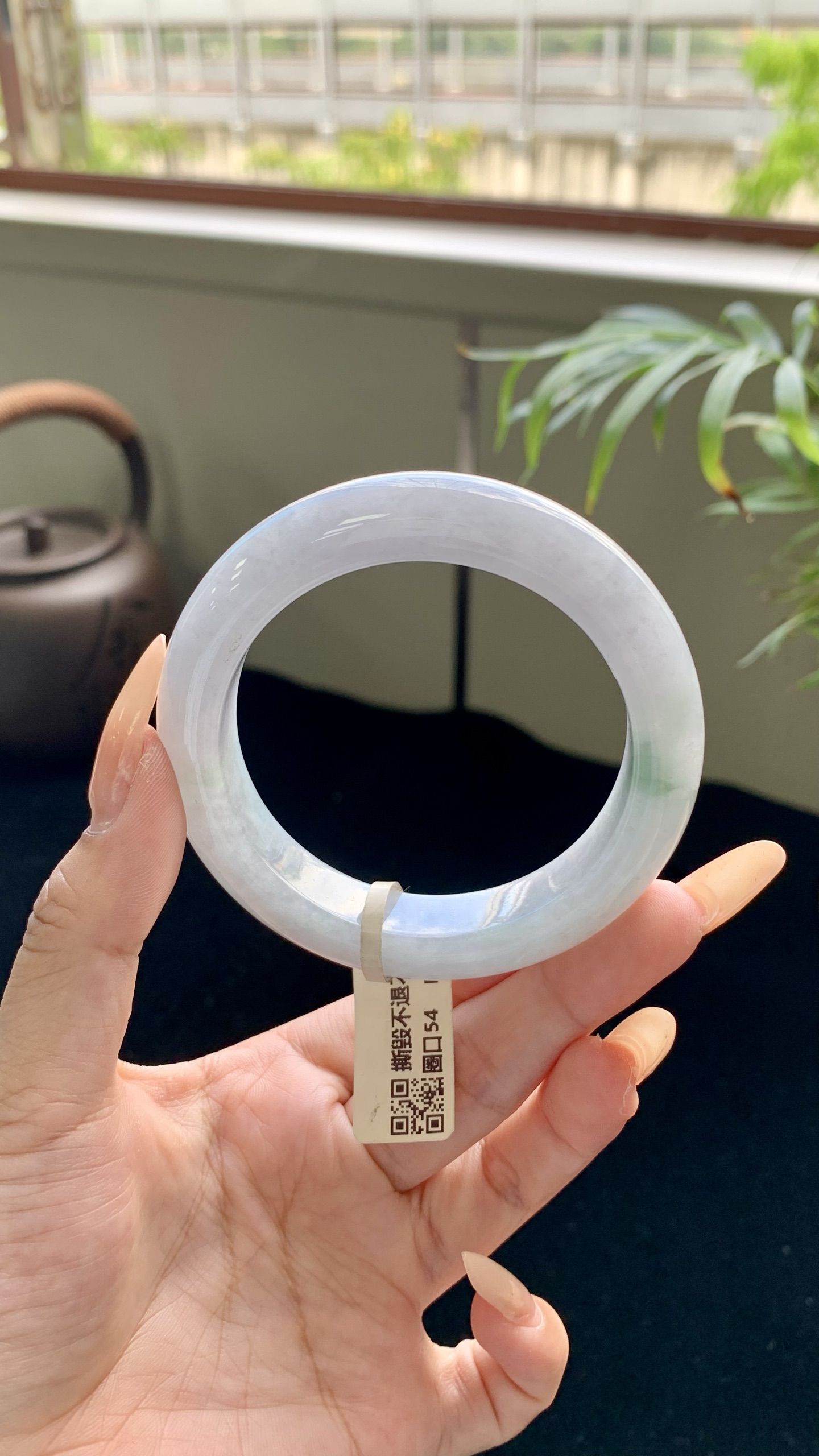 紫底飘绿花正圈,HY-9336,尺寸：55-13-10