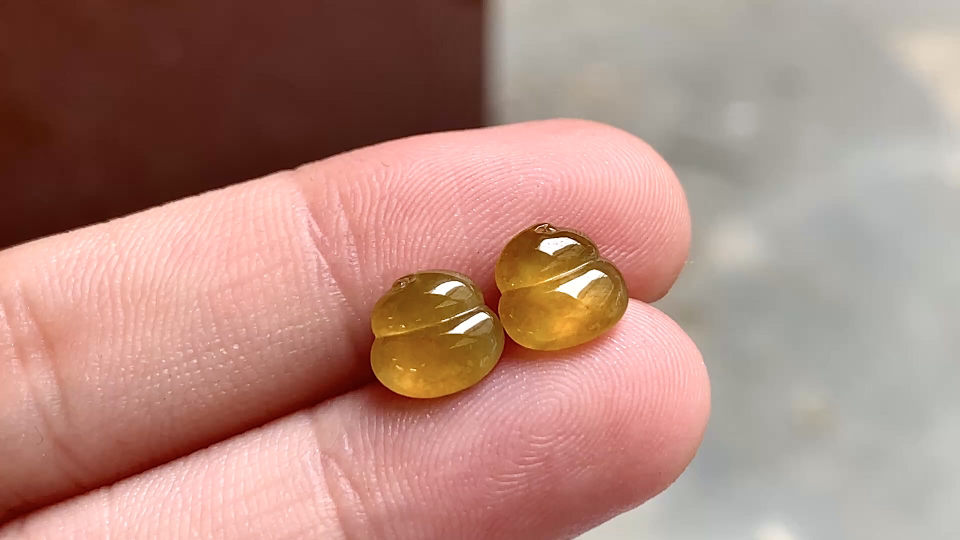 黄金葫芦一对，8.2*7.8*3.3