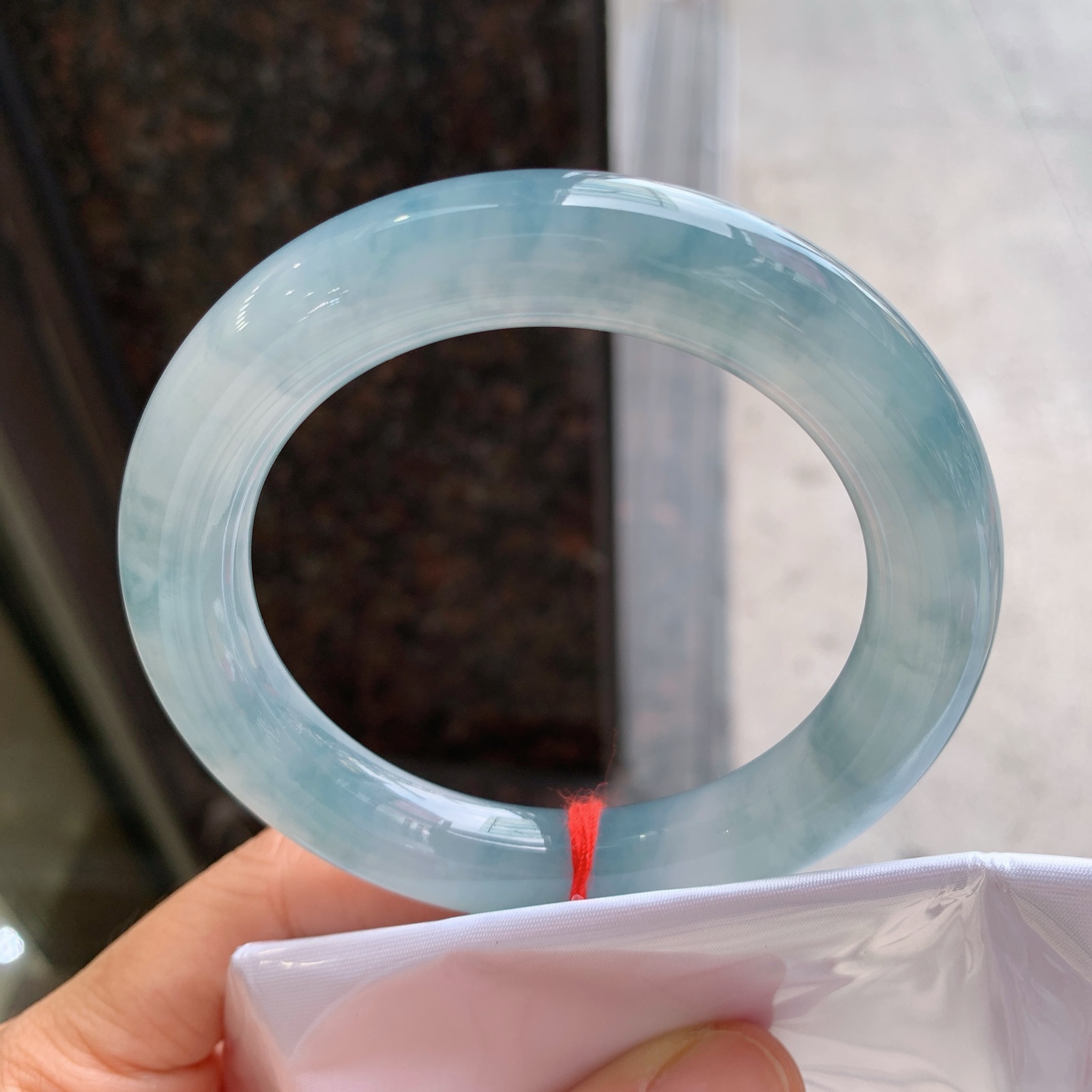 圆条冰蓝水飘花,无裂,版型好