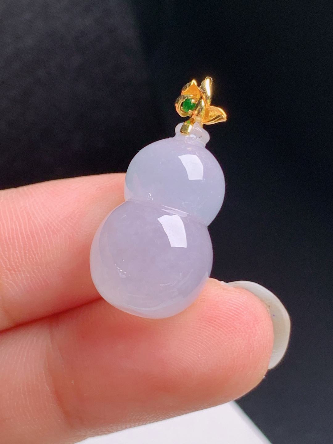 冰种葫芦吊坠，水润饱满，莹润柔和，福禄双全