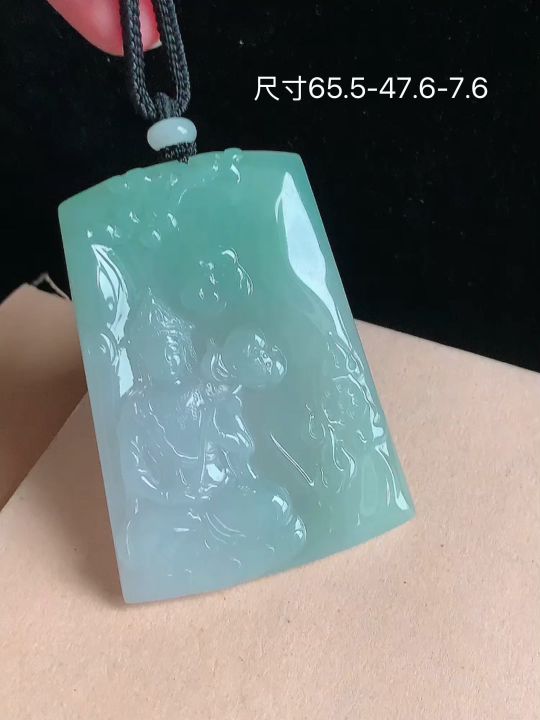 ️ 冰种观音牌,老坑冰透 种老水足 水润光泽,性比高 无裂,尺寸看图