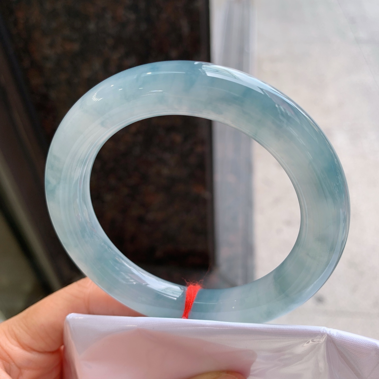 圆条冰蓝水飘花,无裂,版型好