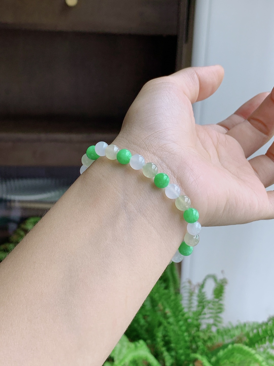 【珠子】冰多宝手串圆珠珠子手串【说明】性比高【尺寸】6.6mm【重量】13克