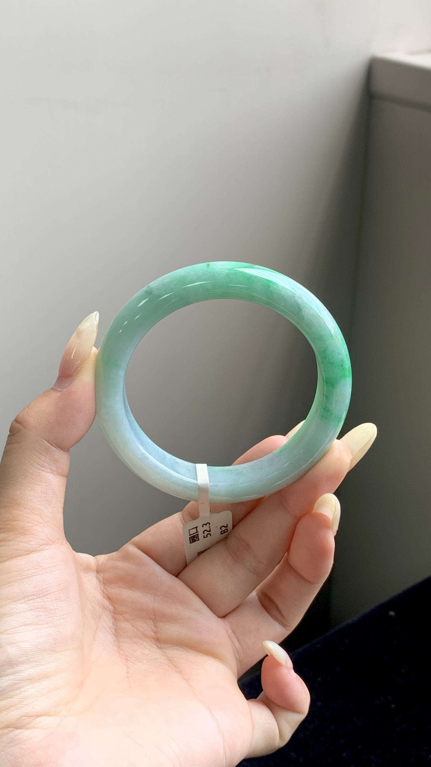 辣绿飘花正圈成品,HYY-9459,尺寸：52.5-12-8