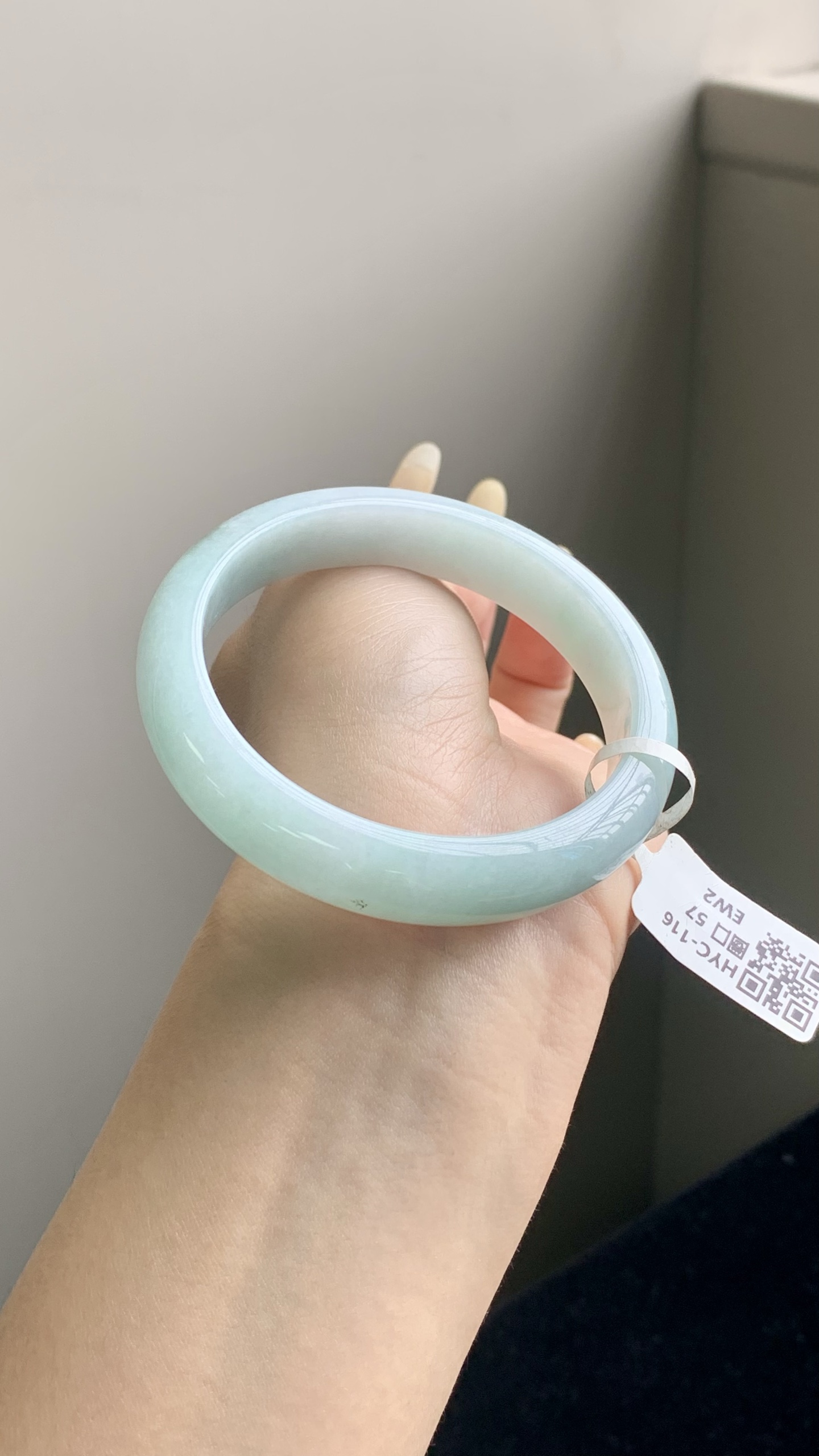 晴蓝飘花正圈成品 HYC-116 尺寸：57-12-8