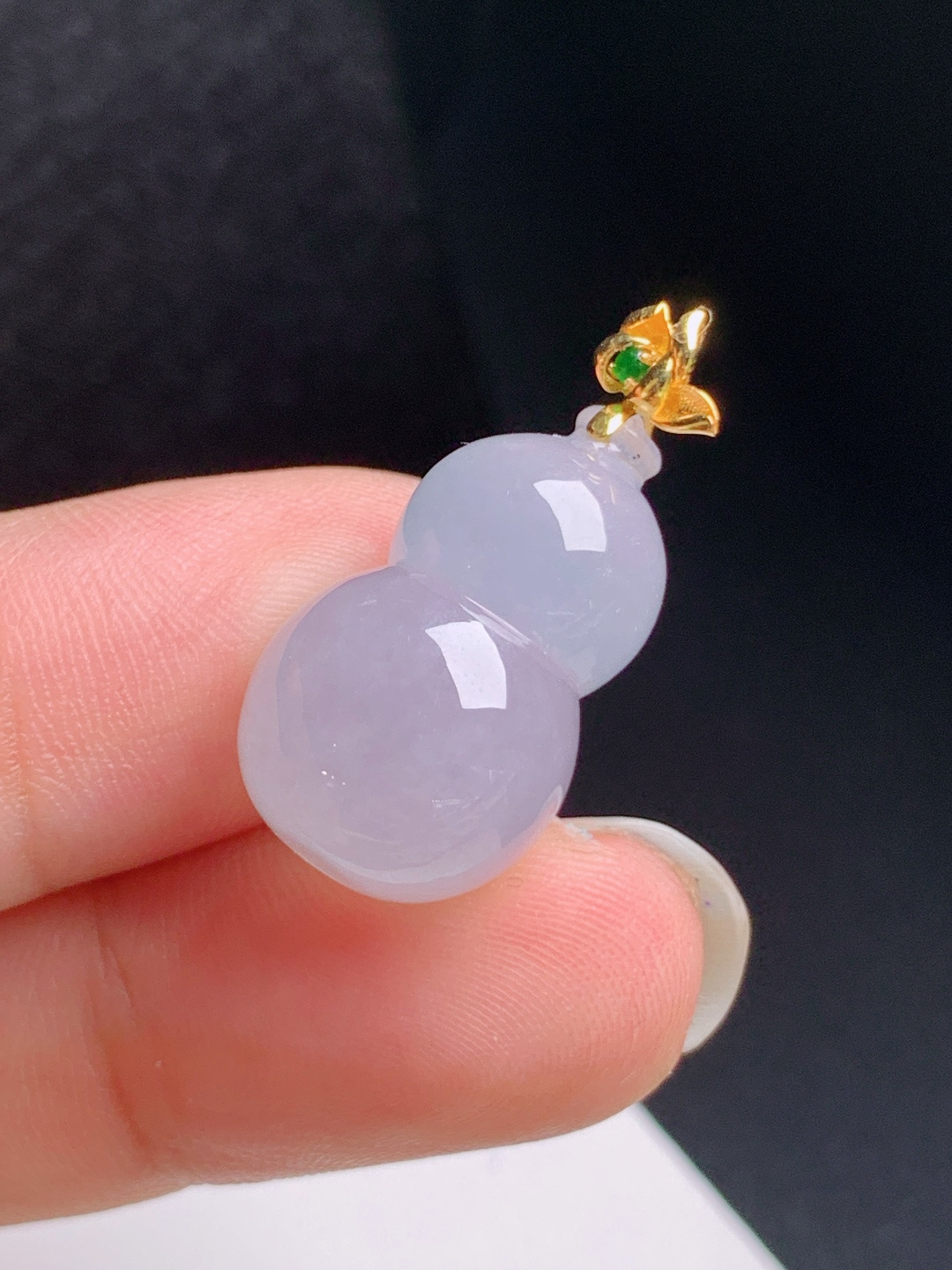 冰种葫芦吊坠，水润饱满，莹润柔和，福禄双全