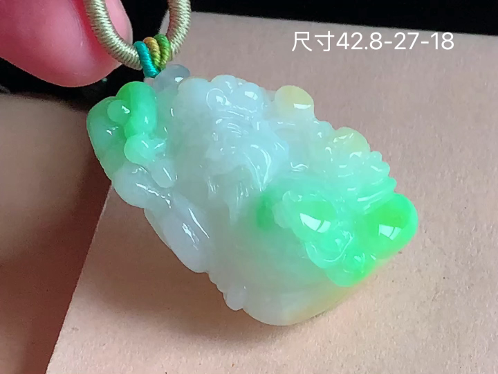 ️三彩财神爷,无裂,尺寸，42.8-27-18