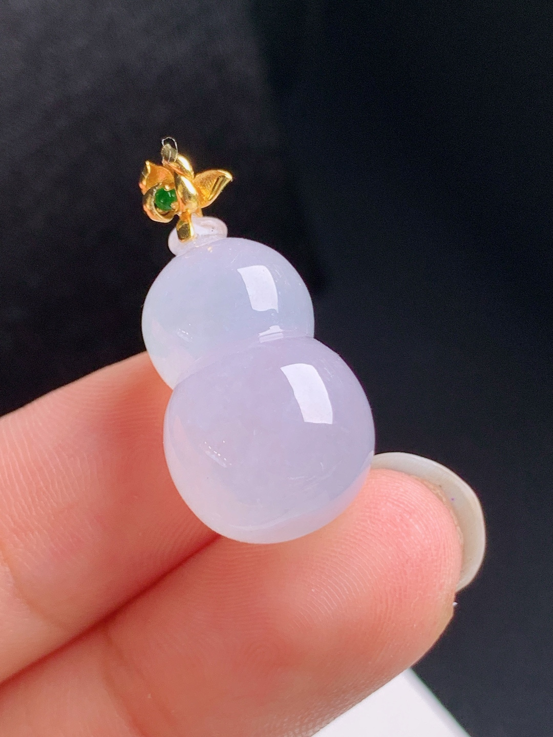 冰种葫芦吊坠，水润饱满，莹润柔和，福禄双全