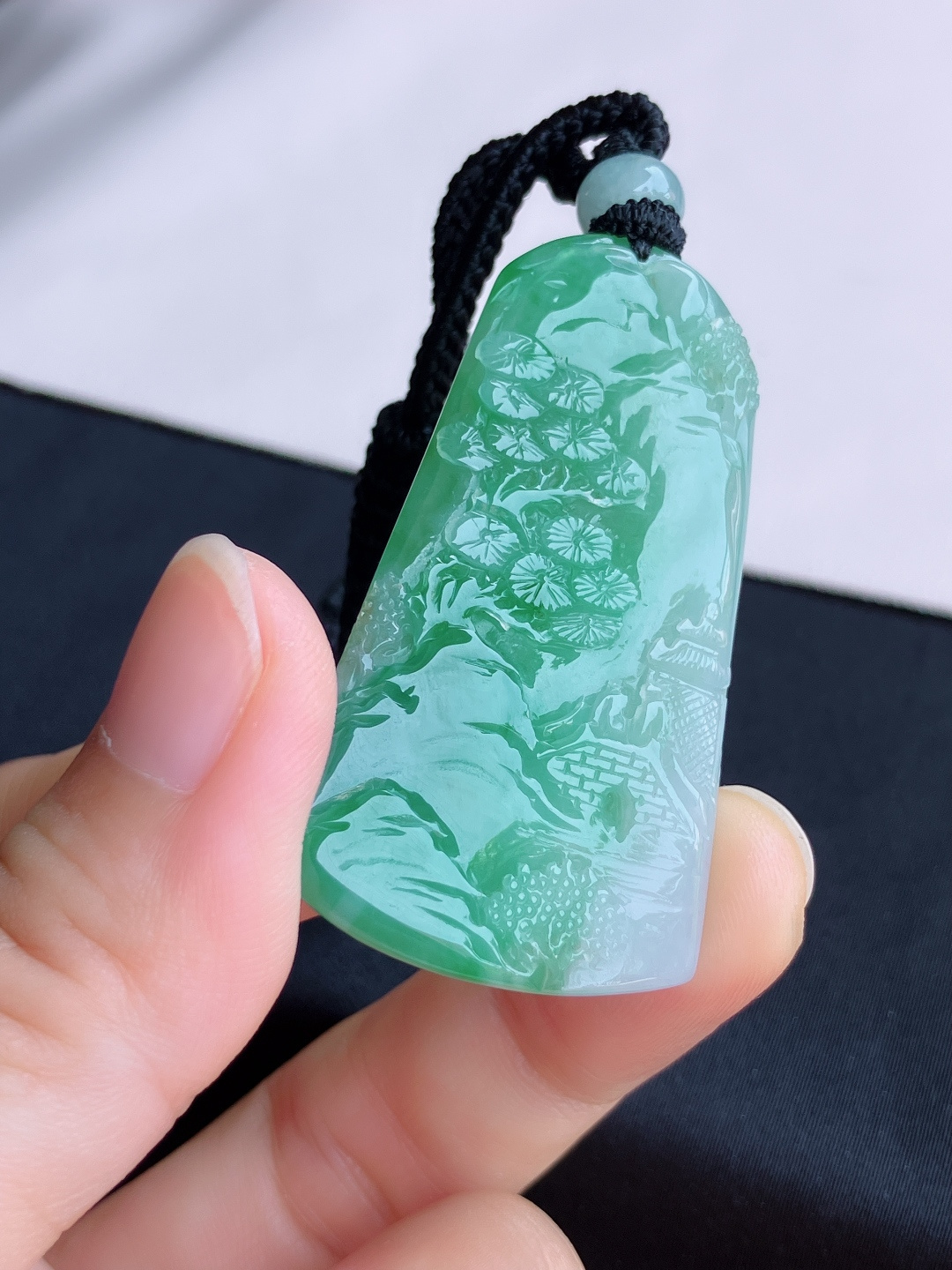 冰飘花山水牌，意境美，尺寸49/28/4.6/自然光实拍