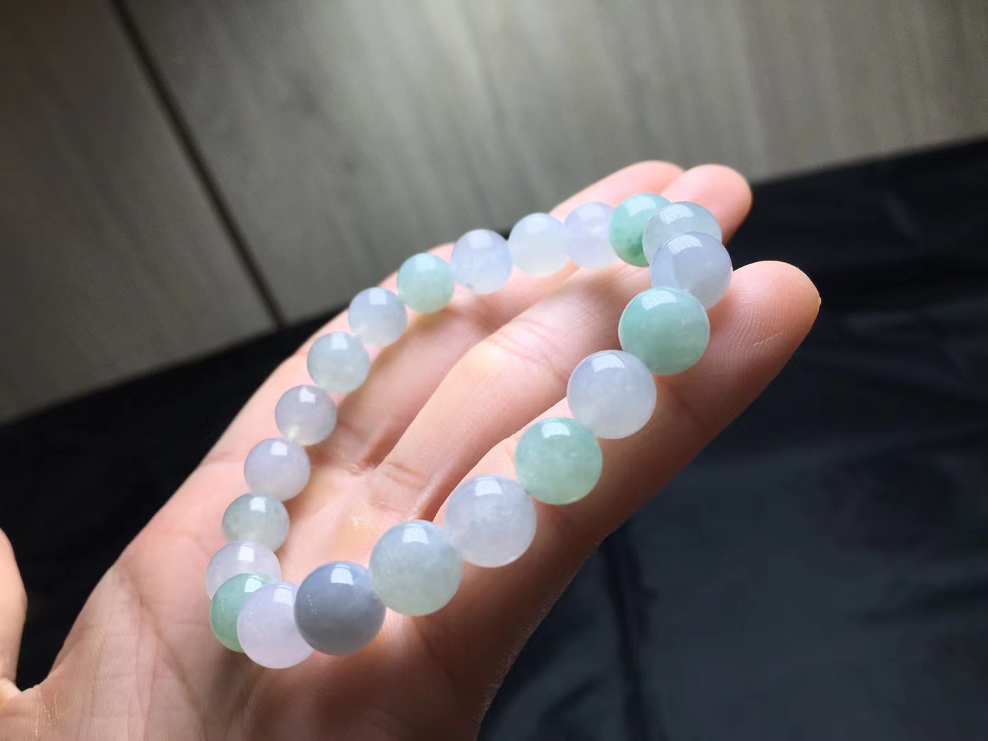 ️ 冰晴手串，卡8.9～8.5mm，21颗，种好，玉质细腻，均匀，实物更美