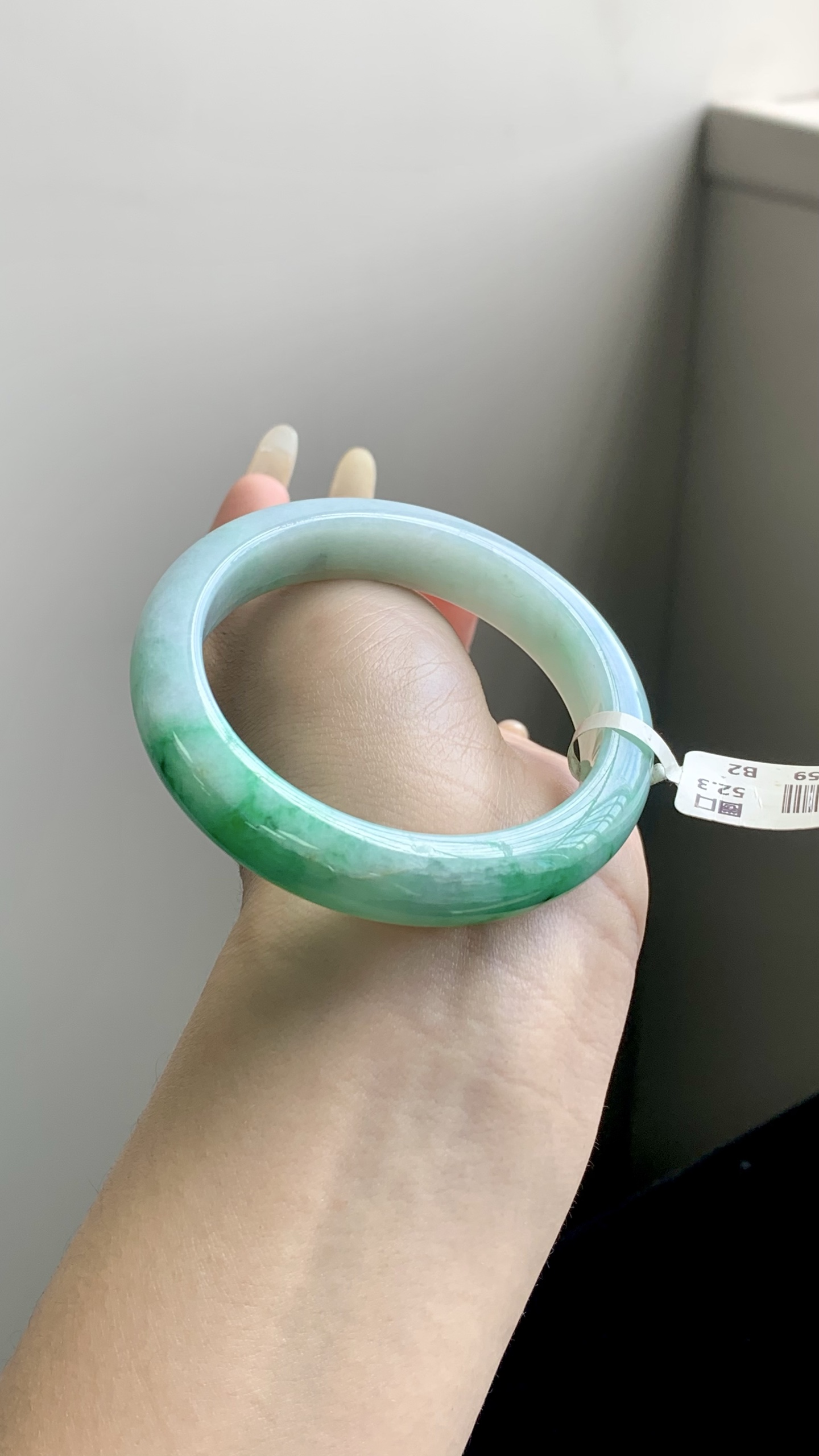 辣绿飘花正圈成品,HYY-9459,尺寸：52.5-12-8