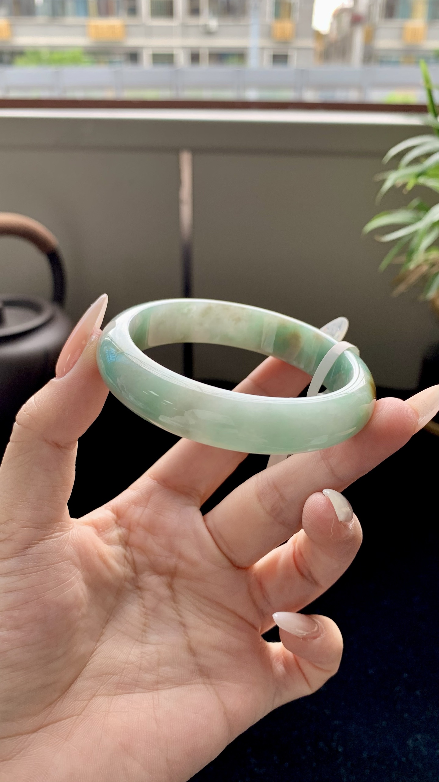 黄加绿正圈成品 HYY-9689 尺寸：53-12-7